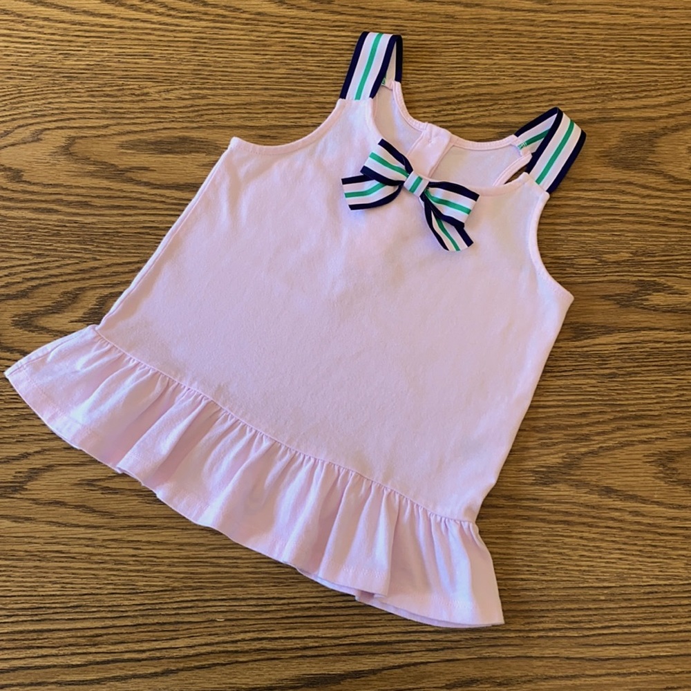 Janie & Jack | Peplum Cotton Pink Girl Top | 6